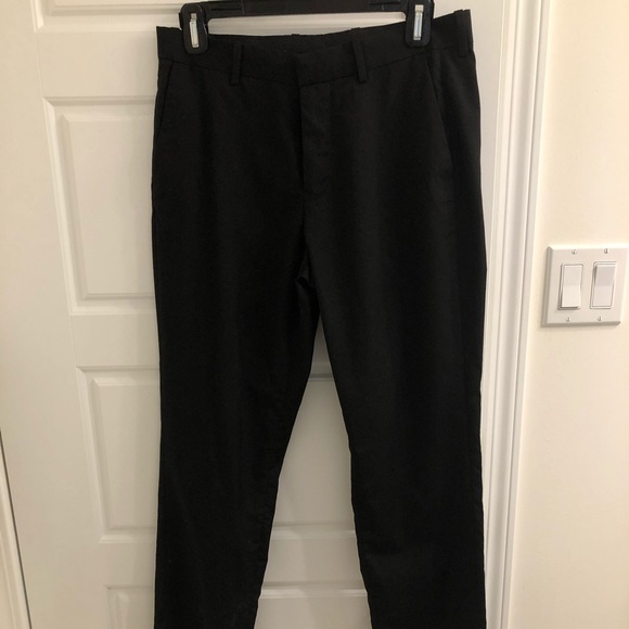 H&M REGULAR FIT BLACK DRESS PANTS - Picture 1 of 2